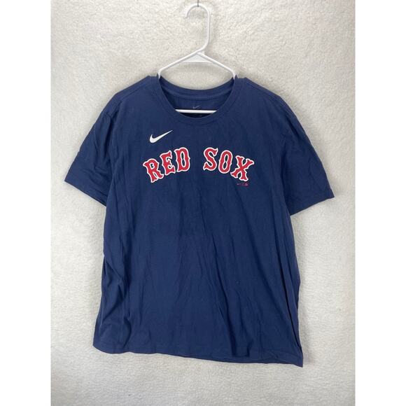Nike Boston‎ Red Sox Justin Turner #2 T-Shirt Men’s XXL Navy Graphic Tee MLB - Picture 1 of 5